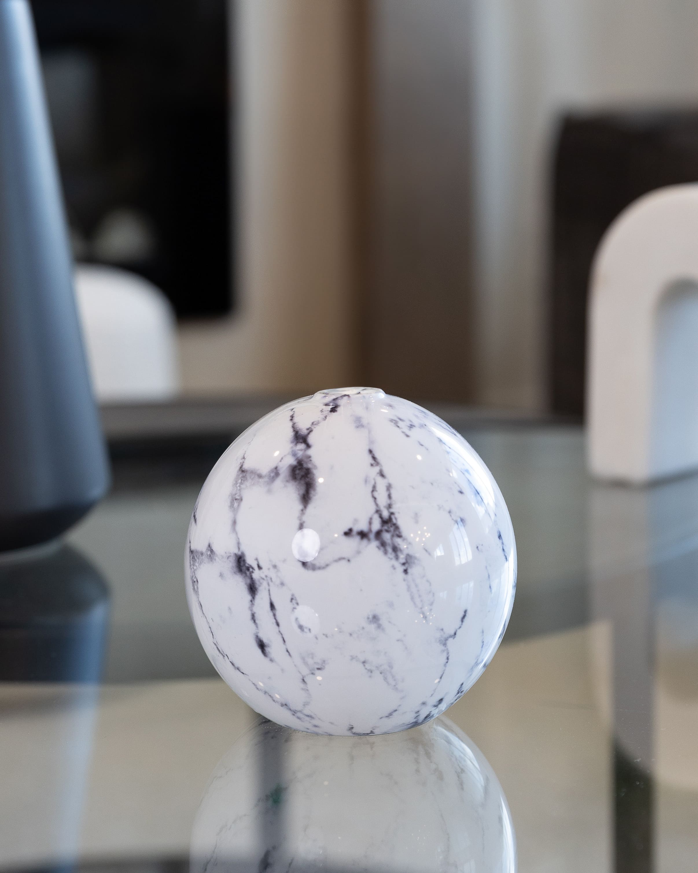 Neva Vase, White Marble [x6] --WHOLESALE
