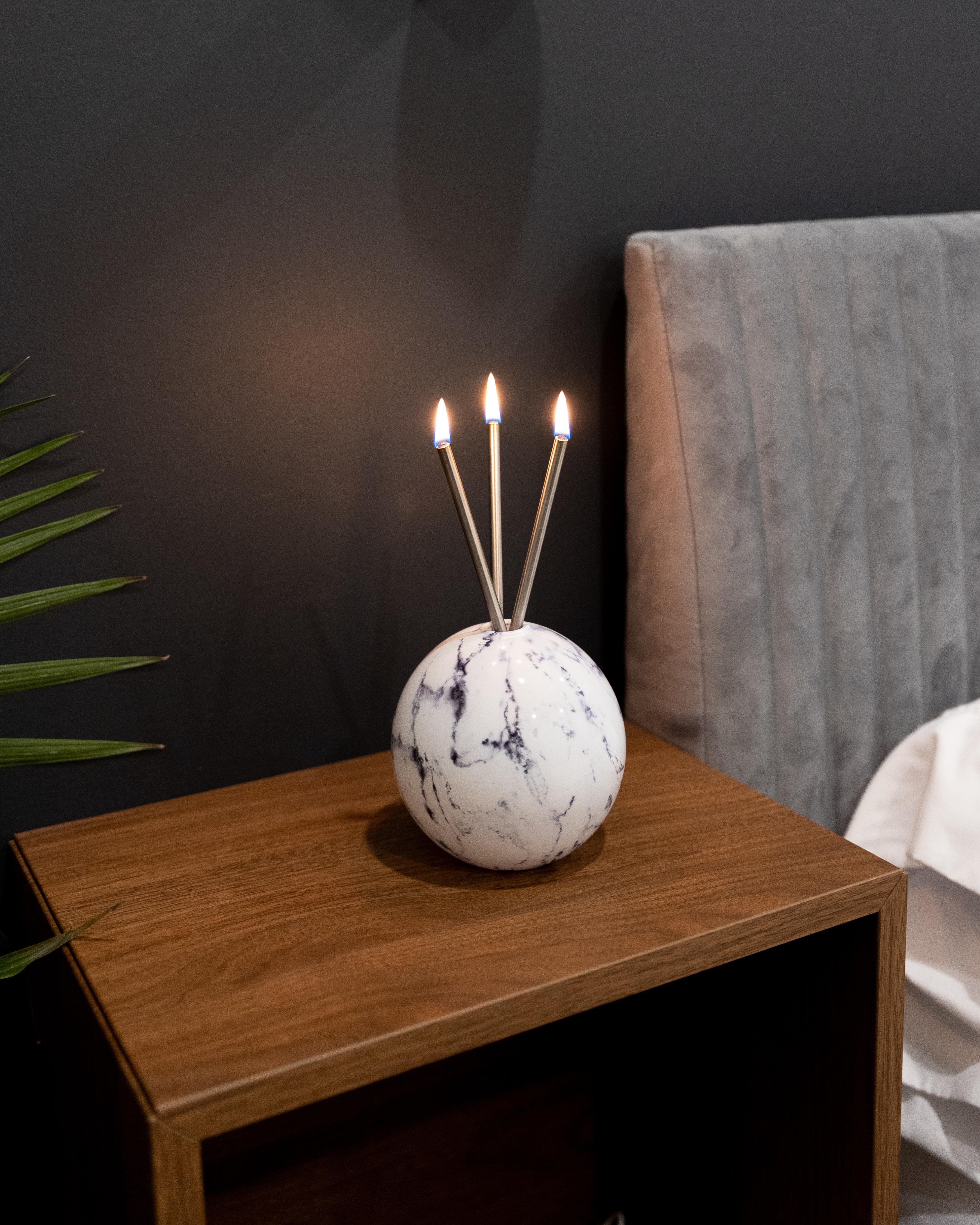Neva Vase, White Marble [x6] --WHOLESALE